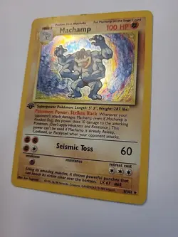 Machamp 8/102 1st Edition Holo Rare - Base Set WotC 1999 Pokemon TCG MP - Image 5