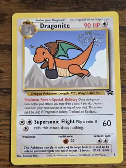 Pokemon Wotc Black Star Promo # 5 Movie Promo DRAGONITE **not played** - Image 1