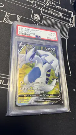 PSA 10 GEM MINT Lugia V Silver Tempest Full Art Holo 2022 SWSH Pokemon 185/195 - Image 1