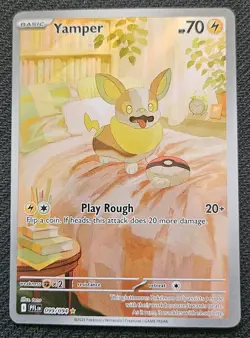 2025 Pokemon Mega Evolutions Phantasmal Flames 099/094 Yamper Illustration Rare - Image 1