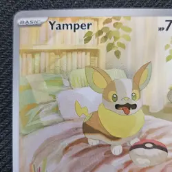 2025 Pokemon Mega Evolutions Phantasmal Flames 099/094 Yamper Illustration Rare - Image 2