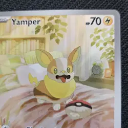 2025 Pokemon Mega Evolutions Phantasmal Flames 099/094 Yamper Illustration Rare - Image 3