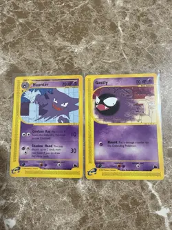 2003 Pokemon Skyridge Haunter 63/144 & Gastly 57/144 Non Holos Pokemon TCG - Image 1