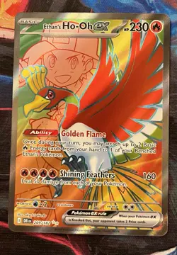 Ethan’s Ho-Oh EX 209/182 Ultra Rare Pokemon TCG Destined Rivals NM - Image 1