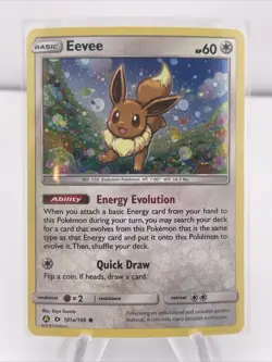POKEMON EEVEE 101a/149 COSMOS HOLO ALTERNATE ART SUN & MOON - Image 1