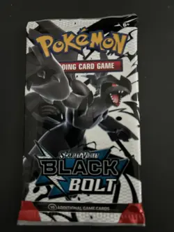 Heavy 22.87g Pokemon TCG SV 10.5 Black Bolt Booster Pack Sealed! - Image 2