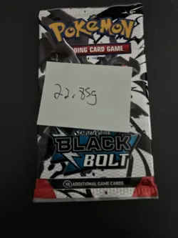 Heavy 22.87g Pokemon TCG SV 10.5 Black Bolt Booster Pack Sealed! - Image 4