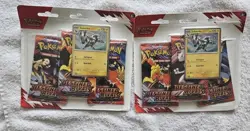 Pokemon Destined Rivals 3-Pack Blister LotX2 Zebstrika Rare Mint Sealed TCG SP - Image 1