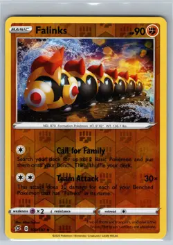 NM Falinks 109/192 Reverse Holo Rebel Clash Pokemon 2020 - Image 1