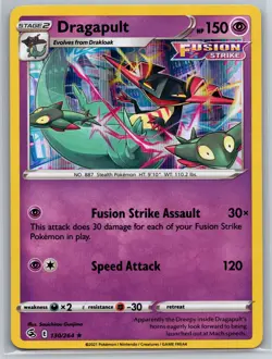 NM Dragapult 130/264 Holo Fusion Strike Pokemon 2021 - Image 1