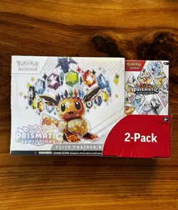 POKEMON TCG SCARLET & VIOLET PRISMATIC EVOLUTIONS 2 PACK ETB BUNDLE BOX COSTCO - Image 1