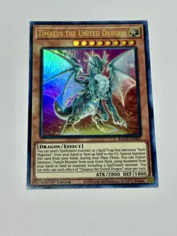 YU-GI-OH! Timaeus the United Dragon BACH-EN003 - Ultra Rare - 1st Ed - Image 1