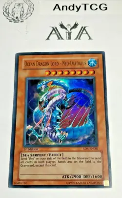 OCEAN DRAGON LORD - NEO-DAEDALUS - 1ST ED ULTRA RARE NM SD4-EN001 - YUGIOH - Image 1