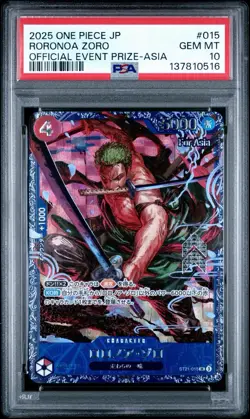 2025 ONE PIECE RORONOA ZORO OFFICIAL EVENT PRIZE ASIA PSA 10 - Image 1