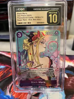 One Piece Black Maria Alt Art SR OP08-074 Illustration Box Vol 2 CGC 10 Pristine - Image 1