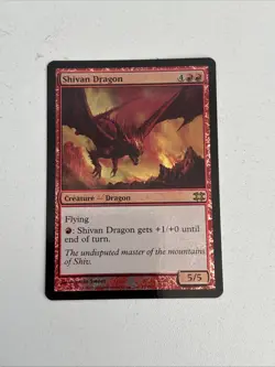 Shivan Dragon -Foil Light Play MTG From the Vault: Dragons Magic The Gathering - Image 1