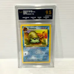 Omanyte 52/62 1st Edition - ARK 9.5 PSA BGS - Graded Pokemon Card - Image 1