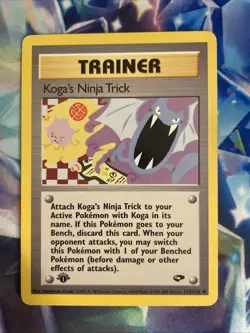 1st Edition Koga's Ninja Trick 115/132 Gym Challenge Pokemon Card Rare LP - Image 2