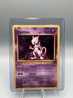 2016 Pokemon XY TCG Mewtwo Evolutions Holo 51/108 Cracked Ice Foil Card NM - Image 1