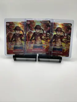 Monkey D LUFFY ST10-006 One Piece Promo Treasures Booster Set Promo Lot- 3 Cards - Image 1