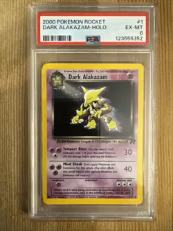 Dark Alakazam - Team Rocket 1/82 - PSA 6 EX-MT - WOTC Vintage Pokemon Card - Image 1