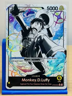 Monkey D Luffy ST29-001 Parallel Starter Deck Promo Leader One Piece Card - Image 1