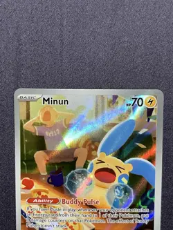 Pokemon TCG Minun Full Art Holo Card Illustration Rare, 194/182, Paradox Rift - Image 2