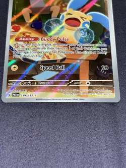 Pokemon TCG Minun Full Art Holo Card Illustration Rare, 194/182, Paradox Rift - Image 3