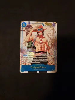 Portgas D Ace OP13-119 Secret Rare Alternate Art One Piece Card ENG LP - Image 1