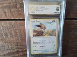 Pokemon vmax gold secret graded art eevee sr sar x 125/203 vstar gx ex Card b12 - Image 1