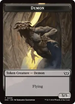 MTG Duskmourn: House of Horror Commander - Demon 5/5 & Bird 2/2 [Token] - Image 1