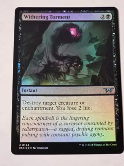 MTG - Withering Torment FOIL - Duskmourn: House of Horror - Image 1