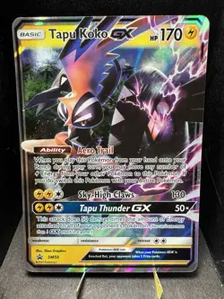 Pokemon TCG Sun & Moon Tapu Koko GX SM50 Black Star Promo NM! - Image 1