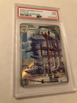 2023 POKEMON PAR EN-PARADOX RIFT ILLUSTRATION RARE #208 STEELIX PSA 9 - Image 3