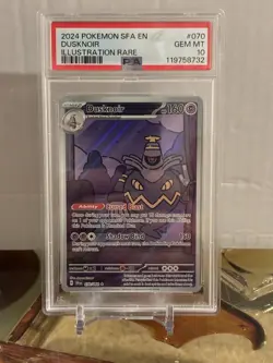2024 Pokemon Shrouded Fable Dusknoir 070/064 Illustration Rare PSA 10 GEM - Image 1