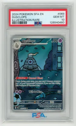 Pokemon TCG - Dusclops 69/64 - Shrouded Fable - PSA 10 - Image 1
