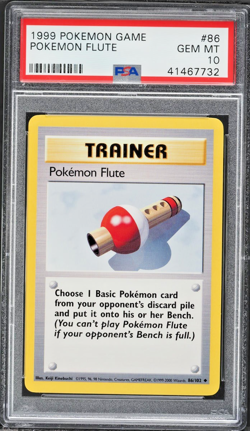 1999 Pokemon Base Set #86 Pokemon Flute PSA 10 - Image 1