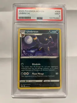 PSA 9 UMBREON #009 2025 POKEMON M24 EN - Image 1