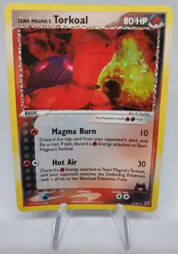 Pokemon EX Team Aqua VS Magma Team Magma's Torkoal HOLO RARE #12/95 2004 VINTAGE - Image 1