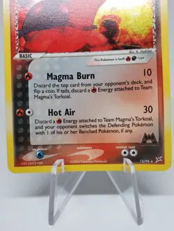 Pokemon EX Team Aqua VS Magma Team Magma's Torkoal HOLO RARE #12/95 2004 VINTAGE - Image 3