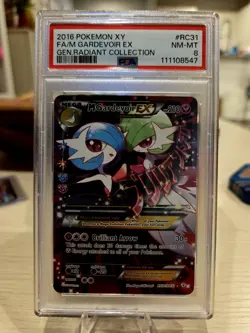 Pokemon 2016 Generations Radiant Collection #RC31 M Gardevoir EX Full Art PSA 8 - Image 1