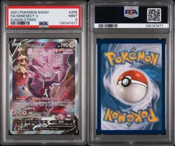 2021 POKEMON SWORD & SHIELD FUSION STRIKE #255 FULL ART/GENESECT V PSA 9 - Image 3