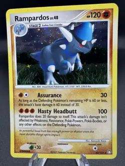 Pokemon TCG Rampardos 33/123 (Cosmos Holo) Deck Exclusive Holo - HP/Damaged - Image 1