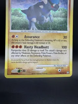 Pokemon TCG Rampardos 33/123 (Cosmos Holo) Deck Exclusive Holo - HP/Damaged - Image 4