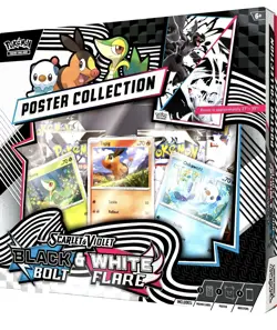 Pokemon TCG SV10.5 Black Bolt & White Flare Unova Poster Collection Box Sealed - Image 1
