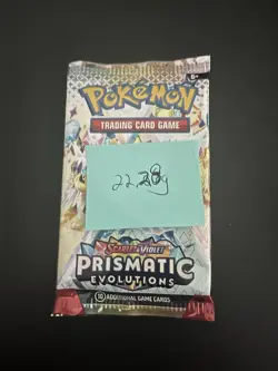 22.28g HEAVY Prismatic Evolutions Pokemon Sealed Booster Pack New God PackUU! - Image 2