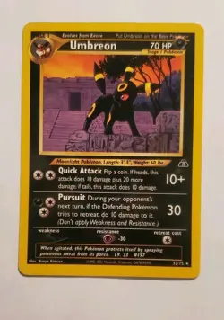 Pokemon TCG Umbreon Neo Discovery 32/75 Non-Holo Rare Lightly Played - Image 1