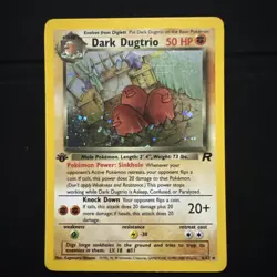 Pokemon TCG Dark Dugtrio Team Rocket 6/82 Holo Rare 1st Edition NM - Image 1
