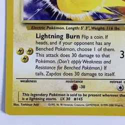 Pokemon TCG Wizards WOTC Black Star Promo Zapdos 23 - Image 4