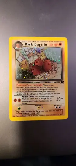 Dark Dugtrio - 6/82 - Holo Rare - Unlimited Edition LP, English Pokemon Team Roc - Image 1